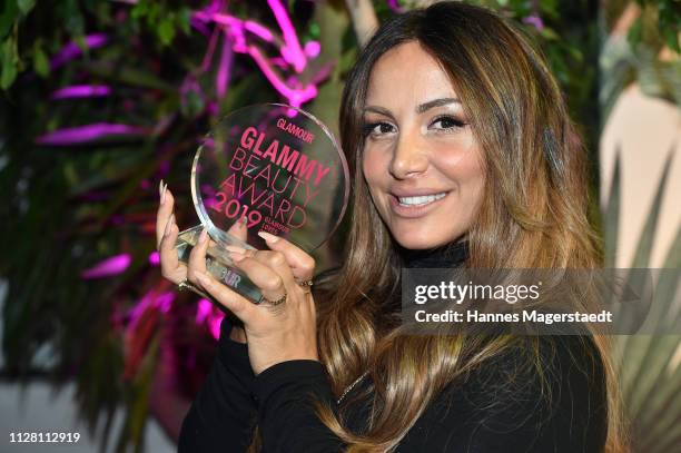 Enissa Amani at the Glammy Award on February 07, 2019 in Munich, Germany.