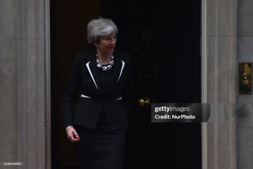 The King Of Jordan Visits Britain's Prime Minister Theresa May