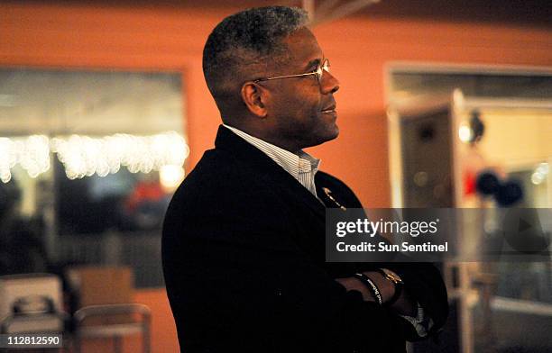 Congressman-elect Allen West attends a send off party for the son of a friend in the military on November 26 in Fort Lauderdale, Florida.