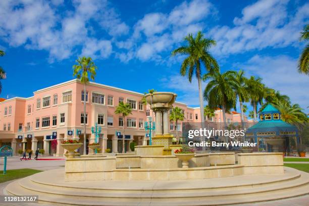 fountain named for mizner in boca raton - boca raton stock pictures, royalty-free photos & images