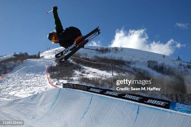 Brendan Newby of Ireland competes in the Men's Ski Halfpipe Qualification at the FIS Freestyle Ski and Snowboarding World Championships on February...