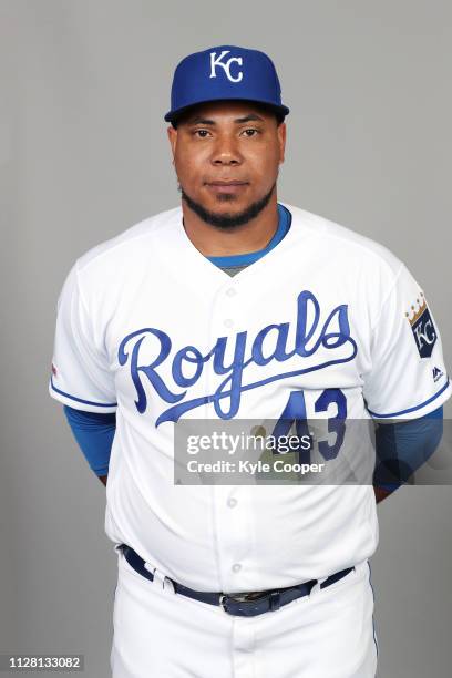 Wily Peralta of the Kansas City Royals poses during Photo Day on Thursday, February 21, 2019 at Surprise Stadium in Surprise, Arizona.