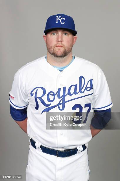 Drew Storen of the Kansas City Royals poses during Photo Day on Thursday, February 21, 2019 at Surprise Stadium in Surprise, Arizona.