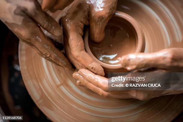 potter's wheel - in the center stock pictures, royalty-free photos & images