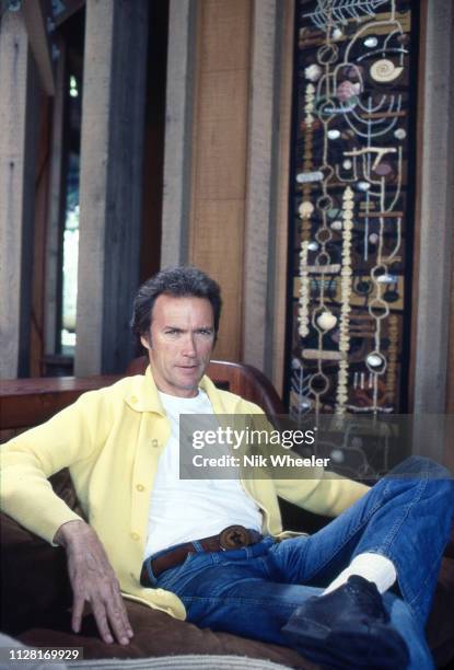 American movie actor and director Clint Eastwood poses for a portrait at home in Pebble Beach, Carmel, California.