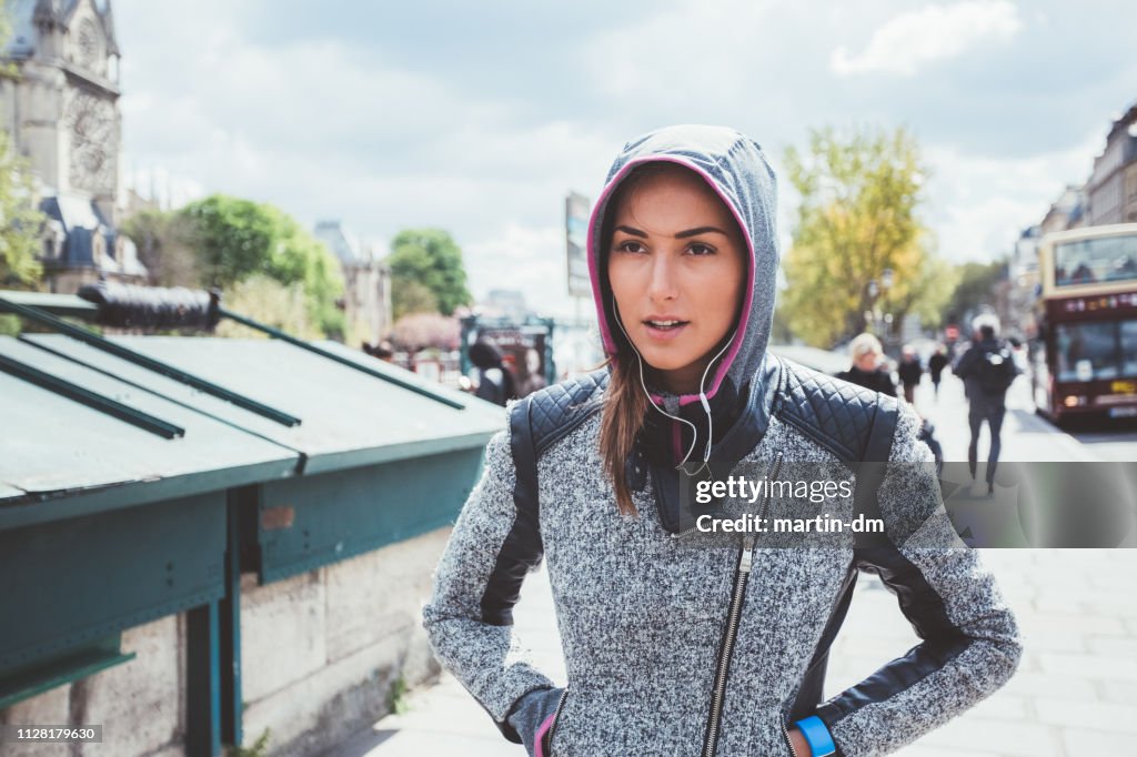 Sportswoman in Paris