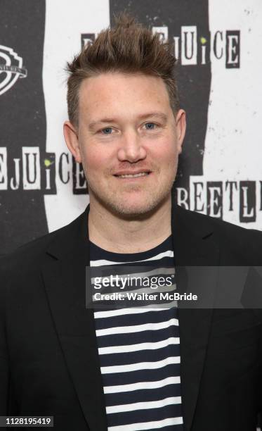 Eddie Perfect attends Broadway's 'Beetlejuice' - First Look Photocall at Subculture on February 28, 2019 in New York City.