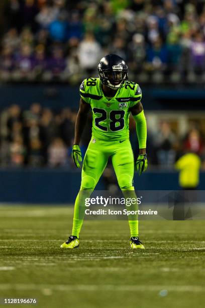 Seattle Seahawks cornerback Justin Coleman during the NFL regular season football game against the Minnesota Vikings on Monday, Dec 2019 at...