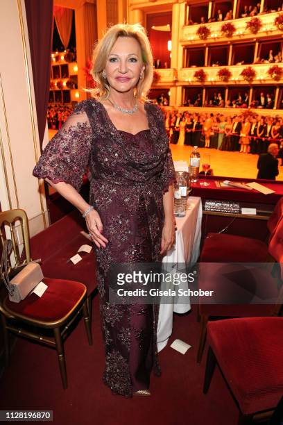 Ingrid Flick during the Opera Ball Vienna at Vienna State Opera on February 28, 2019 in Vienna, Austria.