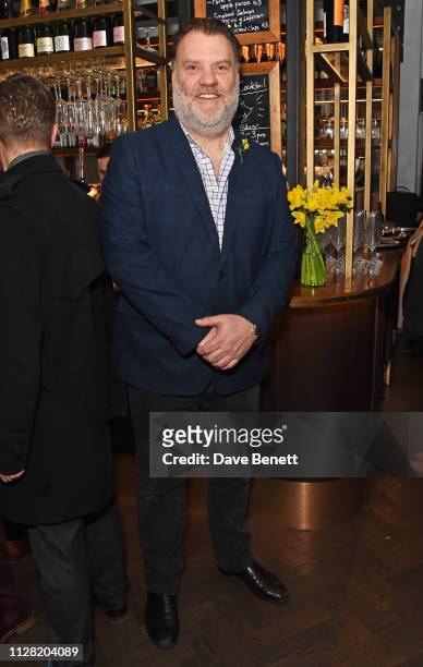 Sir Bryn Terfel attends an exclusive breakfast at Bryn Williams At Somerset House to celebrate their 1st anniversary and St David's Day on March 1,...