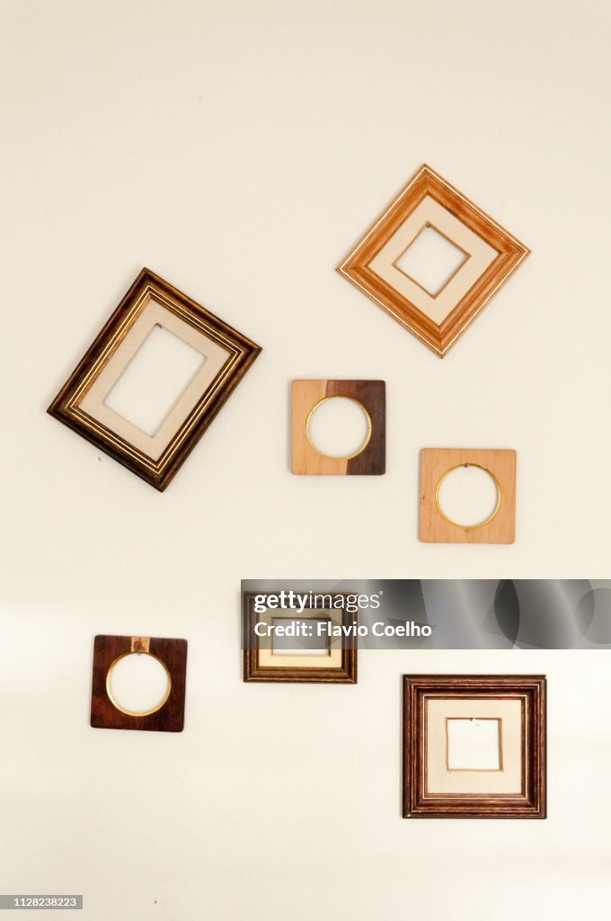 Empty Pitcher Frames Empty Picture Frames On The Wall High-Res Stock Photo - Getty Images
