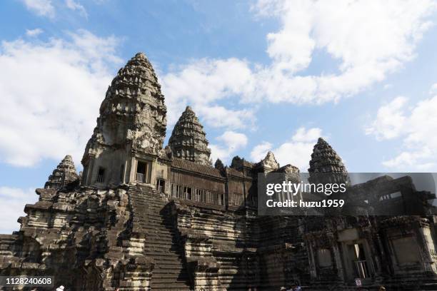 angkor wat - 古代文明 stockfoto's en -beelden