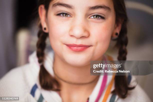 happy, smiling girl - hazel eyes stock pictures, royalty-free photos & images