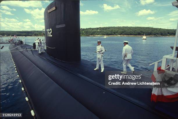 The U.S.S. Columbus, a nuclear submarine, is formally commissioned at the Electric Boat naval yards in June of 1993 in Groton, Connecticut.