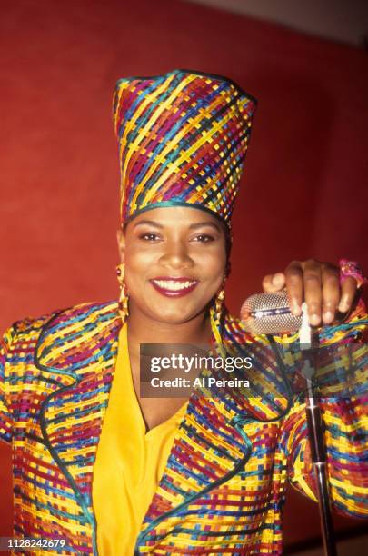 Queen Latifah appears in a portrait taken backstage during Queen Latifah's video shoot for "Fly Girl" on June 28, 1991 in New York City. .