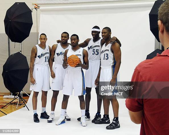 Washington Wizards Rookie Washington Wizards 2010 rookies Kevin Palmer , Trevor Booker , John ...