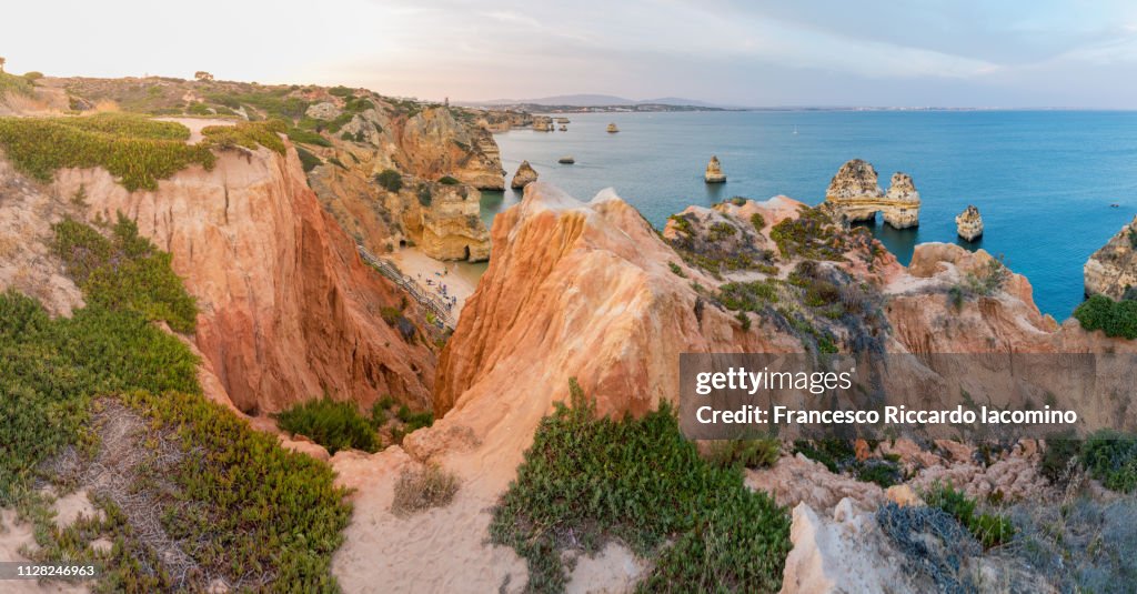 Algarve, Praia do Camilo at sunset. Portugal, Europe