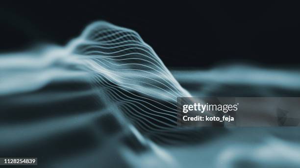 abstrait paysage hologramme - hologramme photos et images de collection