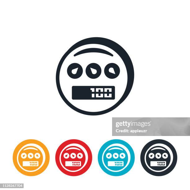 utility meter icon - light meter stock illustrations