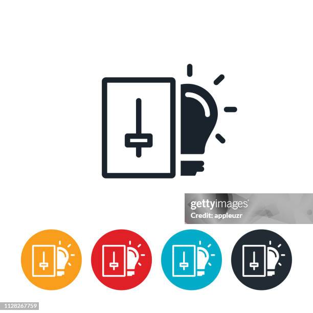 light dimmer icon - light switch stock illustrations