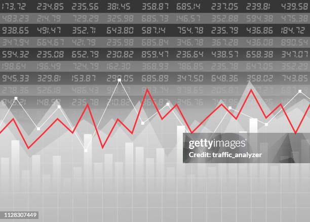 stock market chart - dow jones industrial average stock illustrations