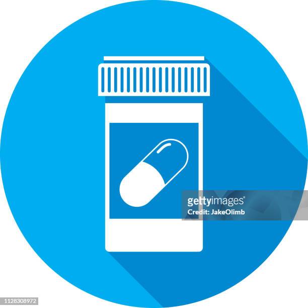 ilustraciones, imágenes clip art, dibujos animados e iconos de stock de botella de píldora icono silueta - analgésico
