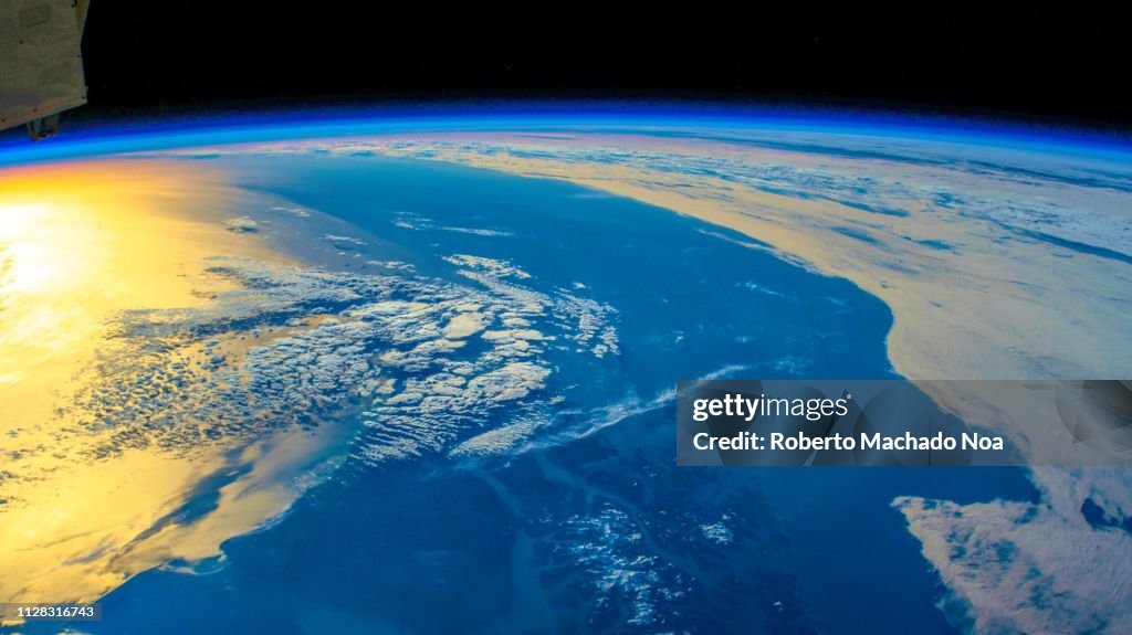 Planet Earth seen from Space, creative view of the artist