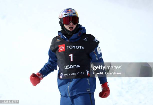 Of Australia reacts after his final run in the Men's Snowboard Halfpipe Finals of the FIS Snowboard World Championships on February 08, 2019 at Park...