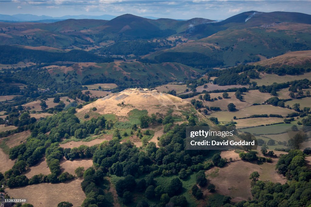 Aerial Photograph of Castell Dinas Bran Castle, Denbighshire