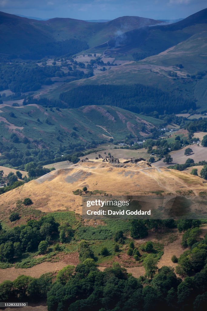 Aerial Photograph of Castell Dinas Bran Castle, Denbighshire