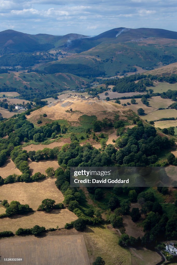 Aerial Photograph of Castell Dinas Bran Castle, Denbighshire