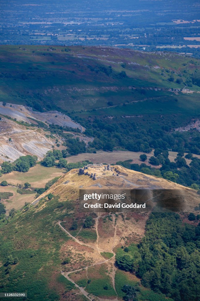 Aerial Photograph of Castell Dinas Bran Castle, Denbighshire