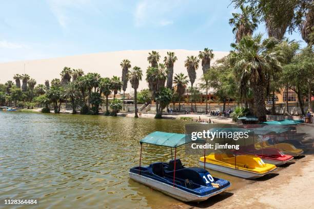 huacachina lagoon peruvian coast ica peru - huacachina stock pictures, royalty-free photos & images