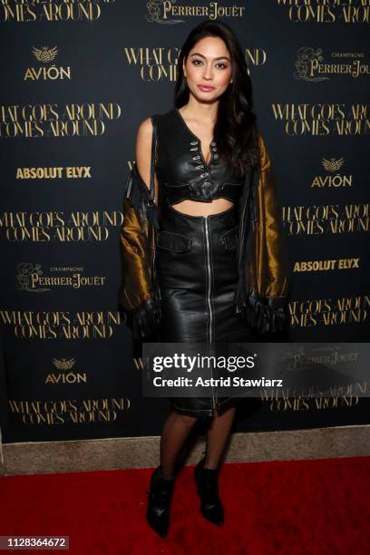 Ambra Battilana Gutierrez attends the What Goes Around Comes Around Madison Avenue Flagship Opening Celebration with Pernod Ricard on February 08,...