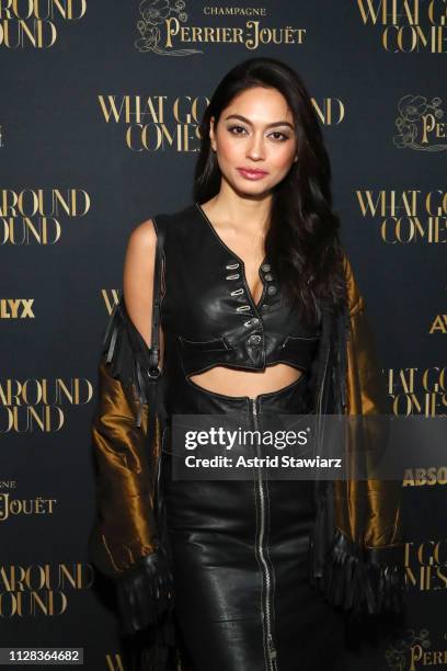 Ambra Battilana Gutierrez attends the What Goes Around Comes Around Madison Avenue Flagship Opening Celebration with Pernod Ricard on February 08,...