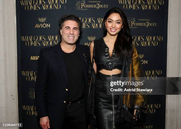 Gerard Maione and Ambra Battilana Gutierrez attend the What Goes Around Comes Around Madison Avenue Flagship Opening Celebration with Pernod Ricard...