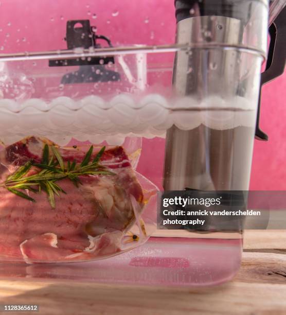 côte à l'os sous vide - sous vide immersion circulators stock pictures, royalty-free photos & images