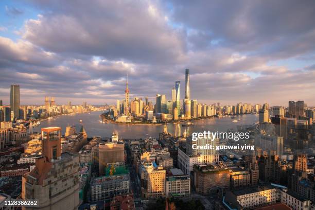 sunset sky full of sunset sunset is beautiful - shanghai - 城市街道 - fotografias e filmes do acervo