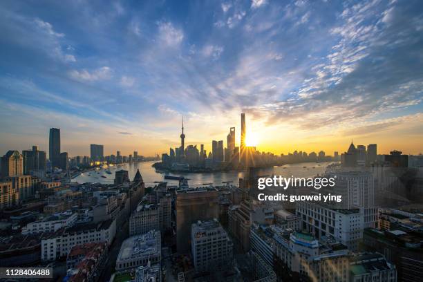 shanghai morning - 建築風格 bildbanksfoton och bilder