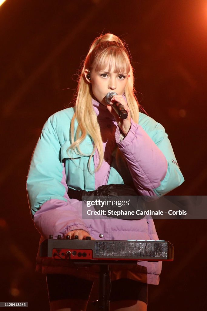 Angel Singer Singer Angele performs during the 34th 'Les Victoires De La Musique ...