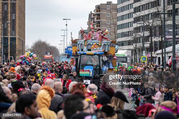 Traditional Carnaval in Lampegat Eindhoven in The Netherlands. Saturday March 2, 2019 the carnival parade and children's carnival parade travels...