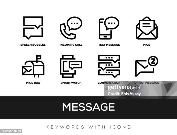 message keywords with icons - gossip stock illustrations