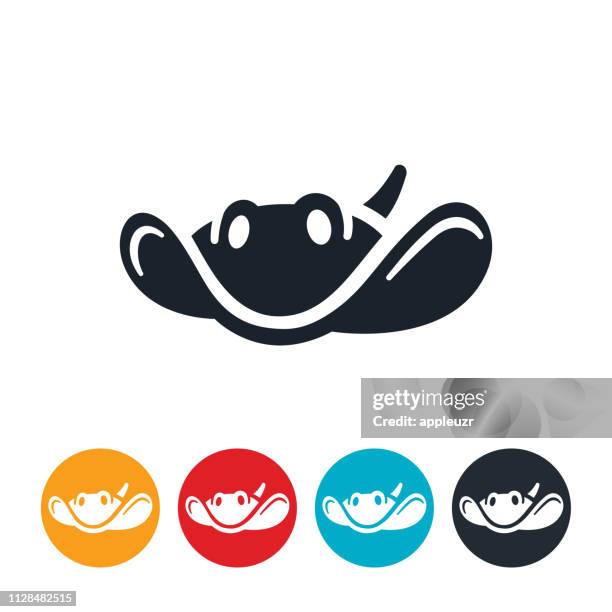 stingray icon - manta rays stock illustrations