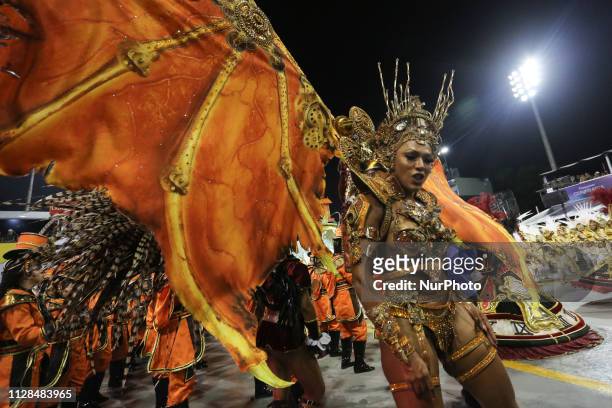 Parade of the Dragões da Real, during the second day of the parades of the samba schools, of the special Carnival Group of Sao Paulo 2019, in the...