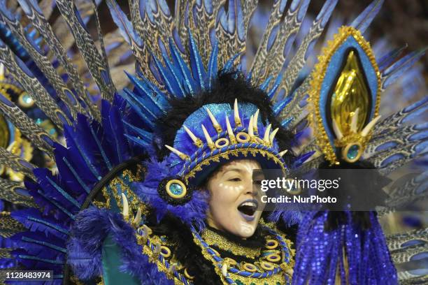 Parade of the Águia de Ouro, during the second day of the parades of the samba schools, of the special Carnival Group of Sao Paulo 2019, in the...
