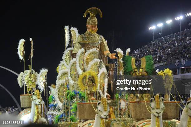 Parade of the Unidos de Vila Maria, during the second day of the parades of the samba schools, of the special Carnival Group of Sao Paulo 2019, in...