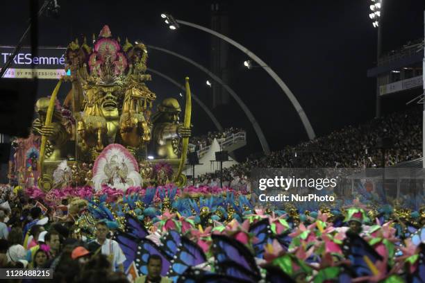 Parade of the Rosas de Ouro, during the second day of the parades of the samba schools, of the special Carnival Group of Sao Paulo 2019, in the...