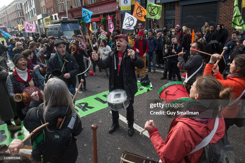 Extinction Rebellion protest and blockade in London