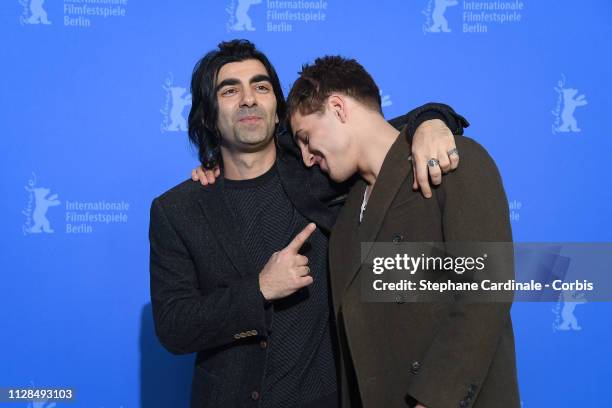 Fatih Akin and Jonas Dassler pose at the "The Golden Glove" photocall during the 69th Berlinale International Film Festival Berlin at Grand Hyatt...