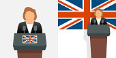 Great Britain prime minister and flag